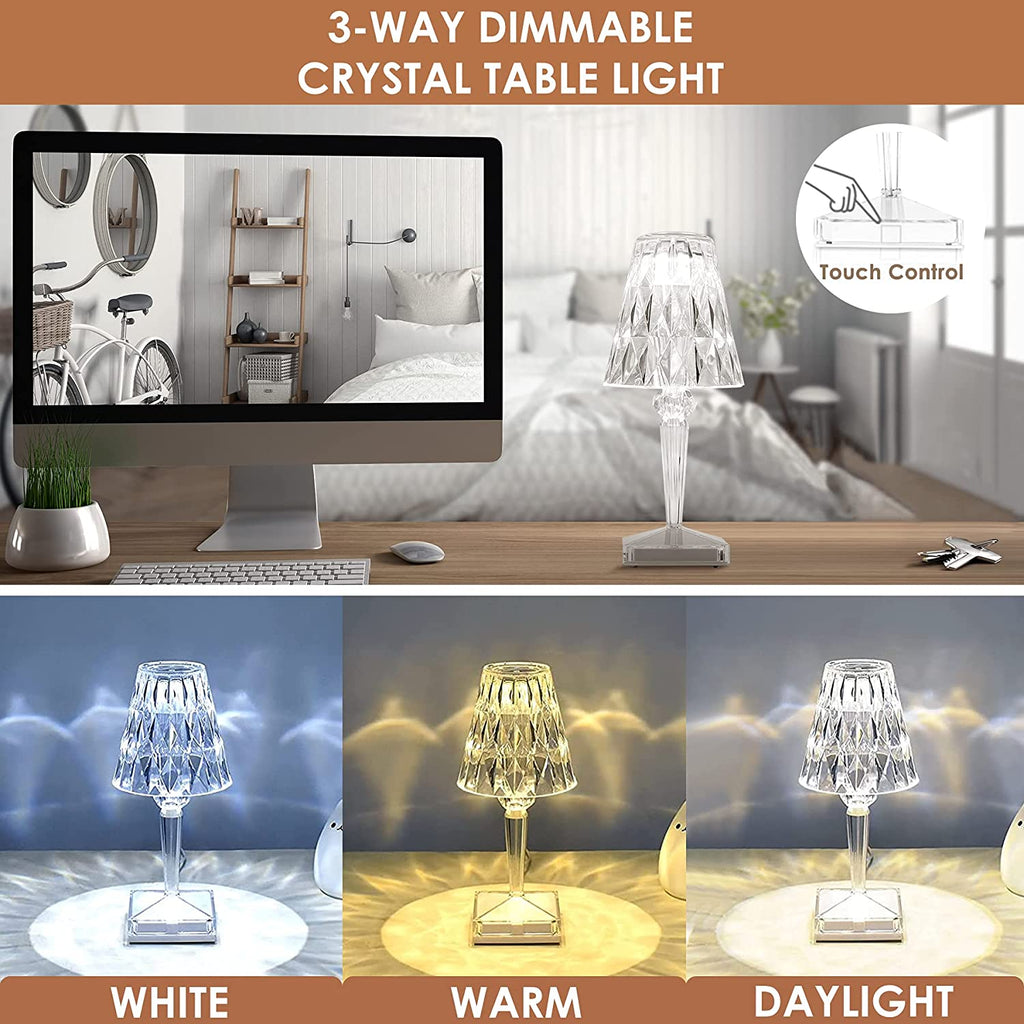 CrystaLamp - LED Table Lamp made of Diamond Crystal