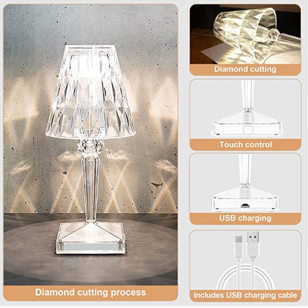 CrystaLamp - LED Table Lamp made of Diamond Crystal