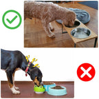 Elevated Dog Food Bowl – Bamboo Stand with Removable Stainless Steel Bowls