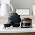Portable and Stylish Tea Set with Teapot and Cups – Perfect for On-the-Go