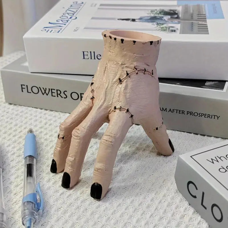 Bone Hand Shaped Pen Holder