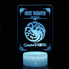 3D Lamp Game Of Thrones House Targaryen