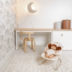 Wooden Moon-Shaped Night Light for Kids