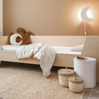 Wooden Moon-Shaped Night Light for Kids