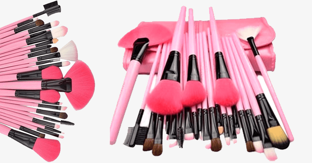 24-piece Pink Glory Brush Set with free case