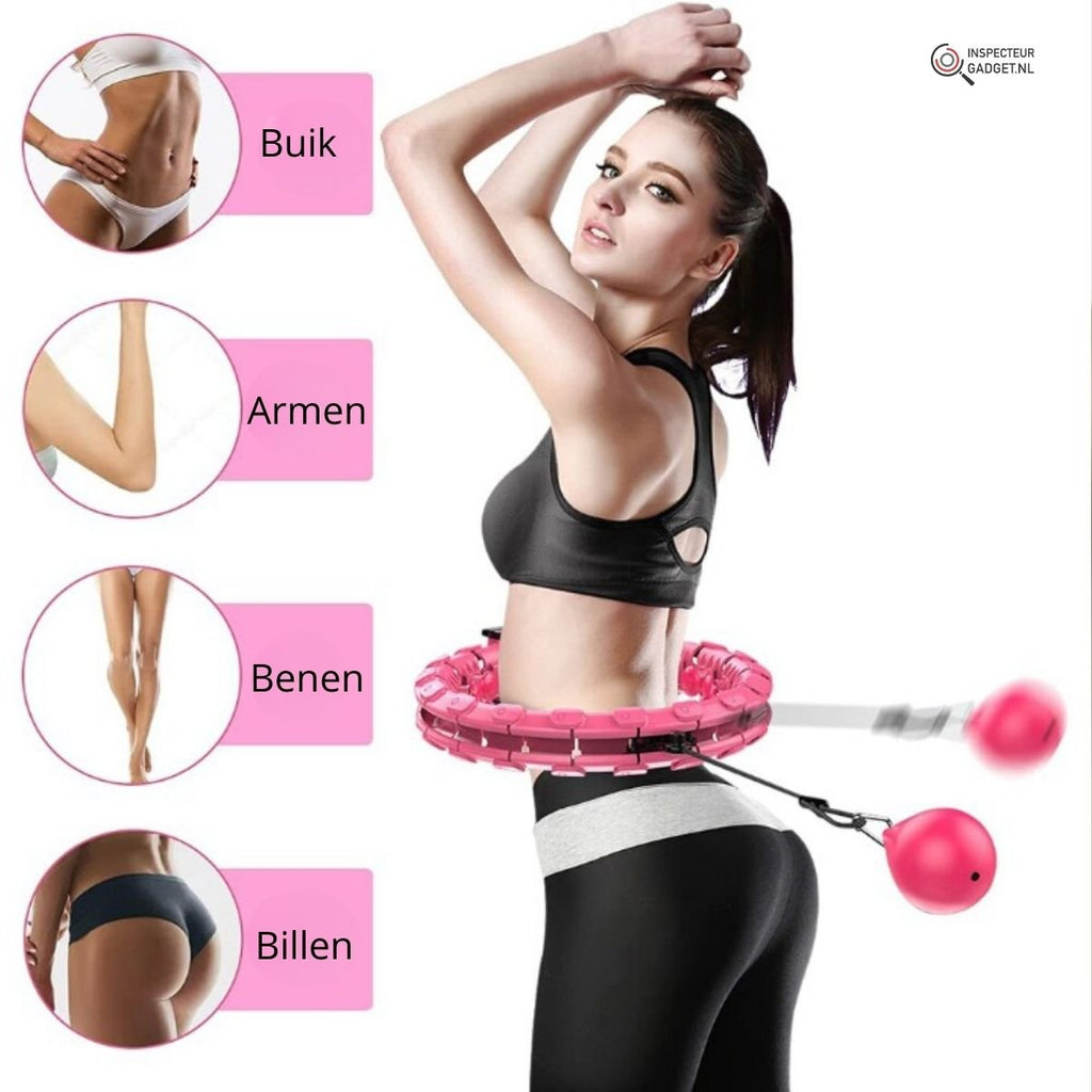 Hula Fitness Weighted Hula Hoop – Adjustable Smart Hoop for Full Body Workout