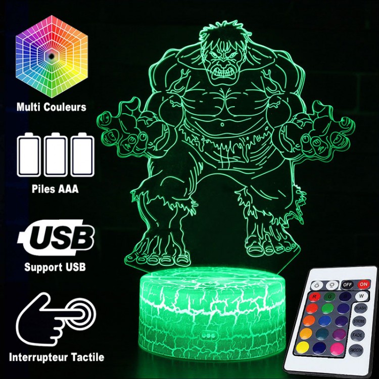 3D Lamp Marvel Hulk