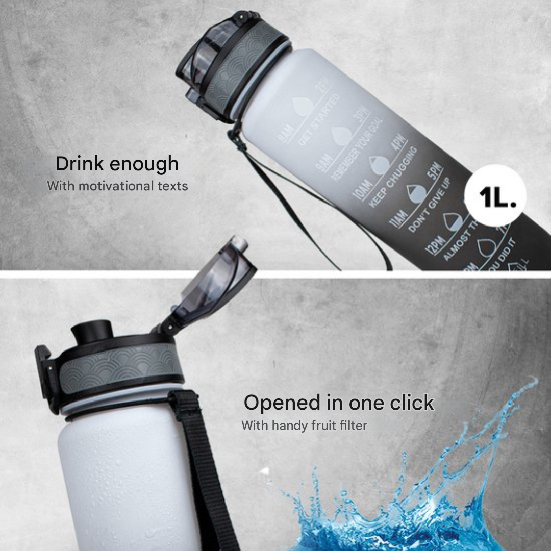 HydraHero Water Bottle with Timeline - Stay Fresh, Stay Hydrated!