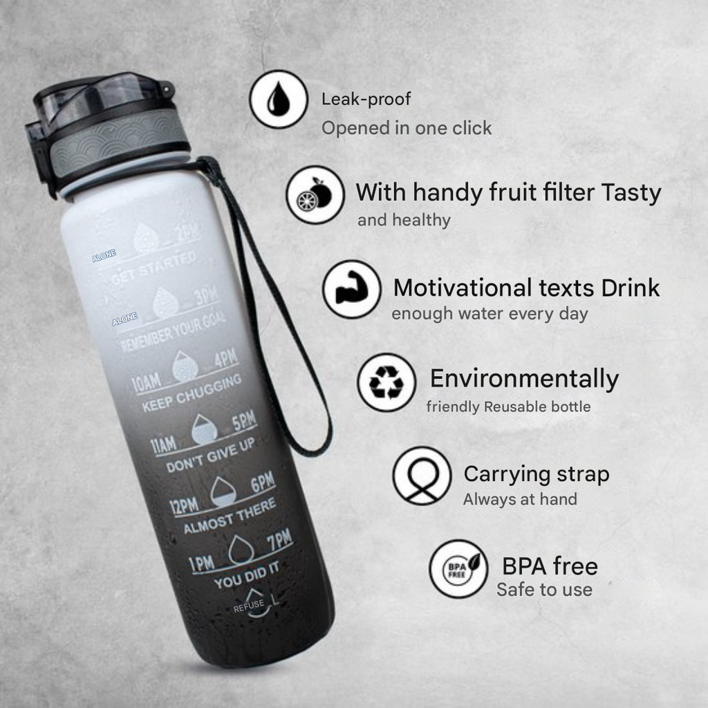 HydraHero Water Bottle with Timeline - Stay Fresh, Stay Hydrated!