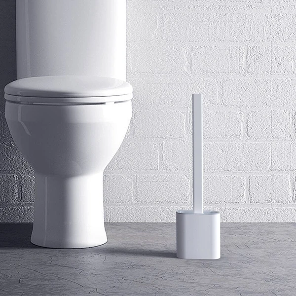 Toilet Brush Silicone Flexible Wall Mounted Set