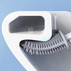 Toilet Brush Silicone Flexible Wall Mounted Set