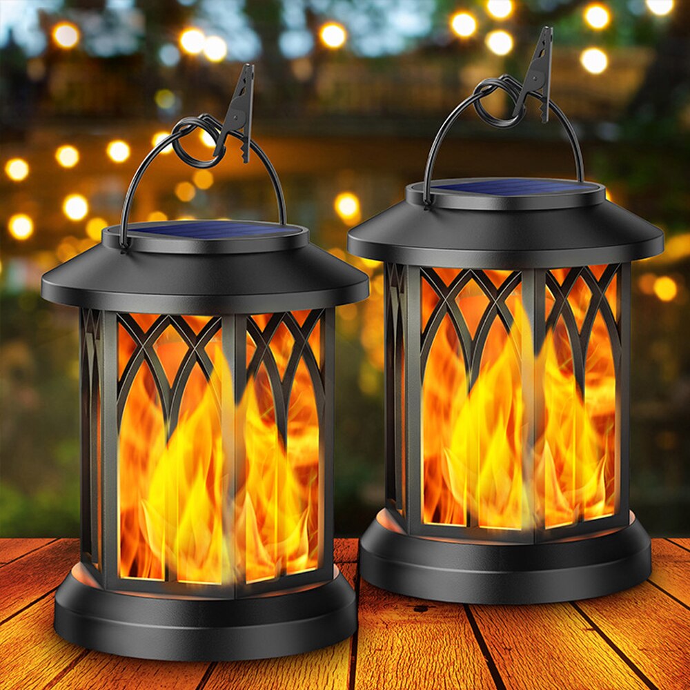 FlameGlow™ - Hanging Solar Flame Lantern (2-Pack)
