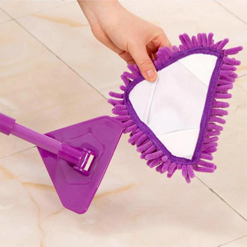 Rotatable Adjustable Triangle Cleaning Mop with 180-Degree Rotation