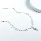 Ice Crystal Stone Choker Necklace