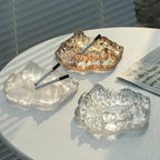Ashtray decoration made of mountain glass in ice style