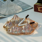 Ashtray decoration made of mountain glass in ice style
