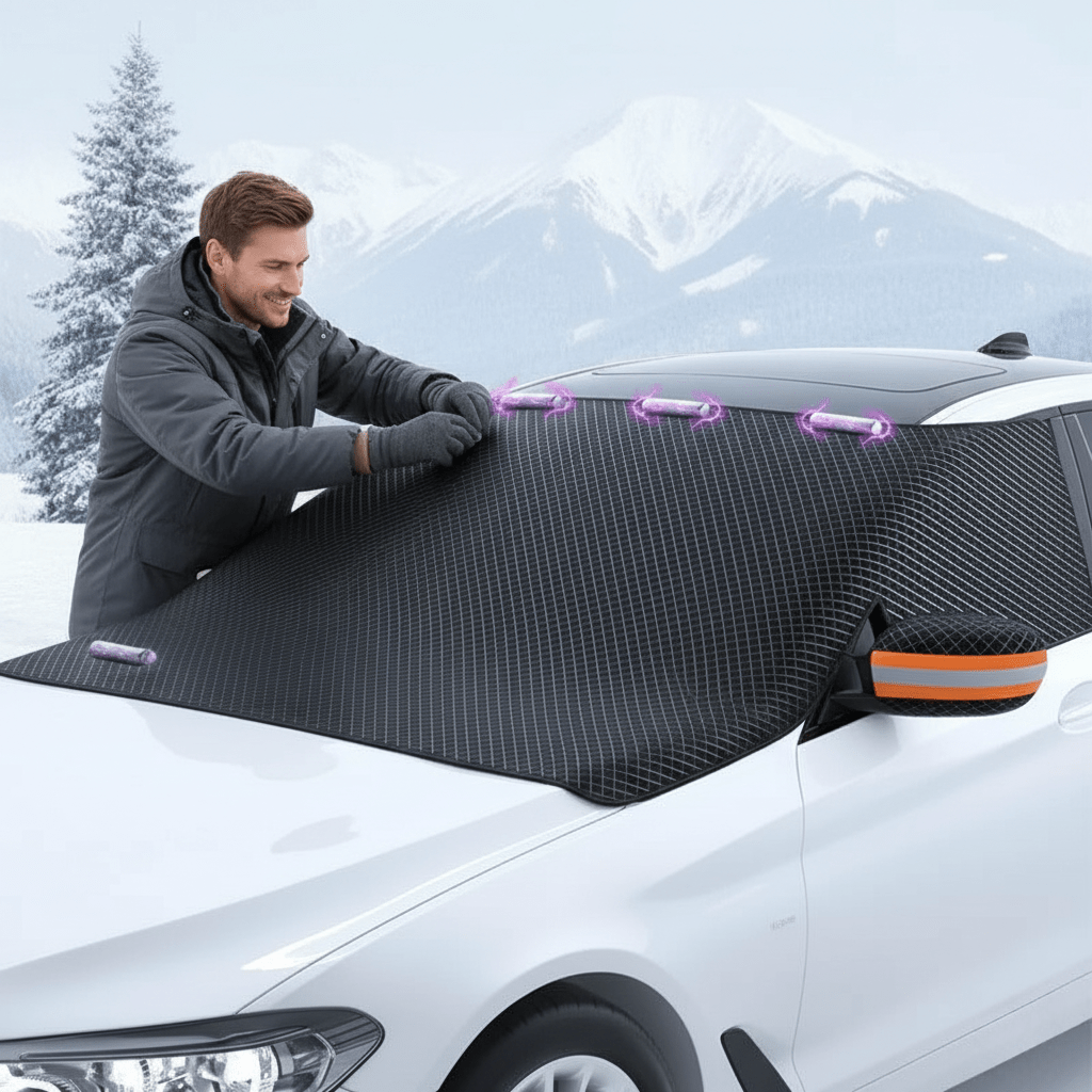 ICESHIELD MAX – Durable Oxford Fabric Snow & Sun Protector for Vehicles