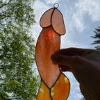 Fun Suncatcher made of colorful glass Penis