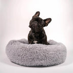 Beef Plush Calming Donut Dog Bed for Small to Large Dogs