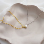 Magnetic Heart Paperclip Chain Love Bracelet Set