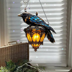 Crow Pendant | Hand-Painted Gothic Decor