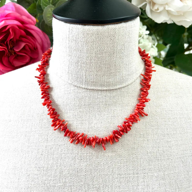 Vibrant Red Coral Necklace | Perfect Eye-Catcher for Your Style