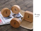 Beech Wood Alarm Clock Small, No Screen Minimalist Desk Clock, Nightstand Clock, Gift for Him