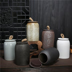 Kitchen Vintage Storage Jar for Cookies and Sugar | Airtight Ceramic Pot Gong Fu