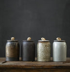 Kitchen Vintage Storage Jar for Cookies and Sugar | Airtight Ceramic Pot Gong Fu