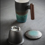 Large Cup, Ceramic Tea Cup with Lid. Large Tea Cup with Lid