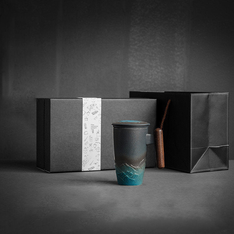 Large Cup, Ceramic Tea Cup with Lid. Large Tea Cup with Lid