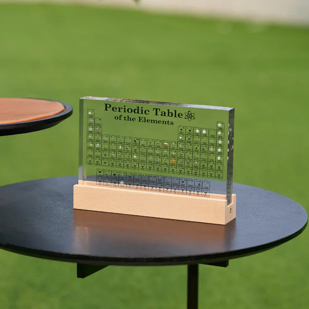 Illuminated Periodic Table with Real Elements - Elementa