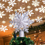 Christmas Decorations LED Snowflake Tree Topper