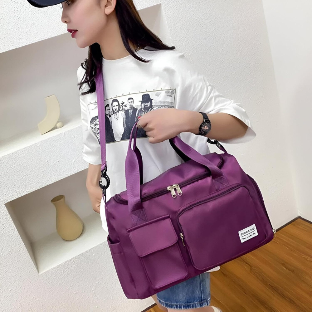 Unisex Large Travel Duffel Bag | Lightweight Multi Pocket