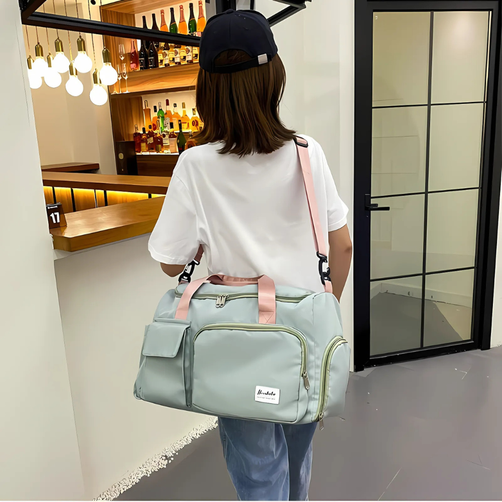 Unisex Large Travel Duffel Bag | Lightweight Multi Pocket