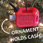 Christmas Funny Gas Can Money Ornament
