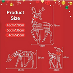 Christmas Decorations Reindeer Sleigh Light Display