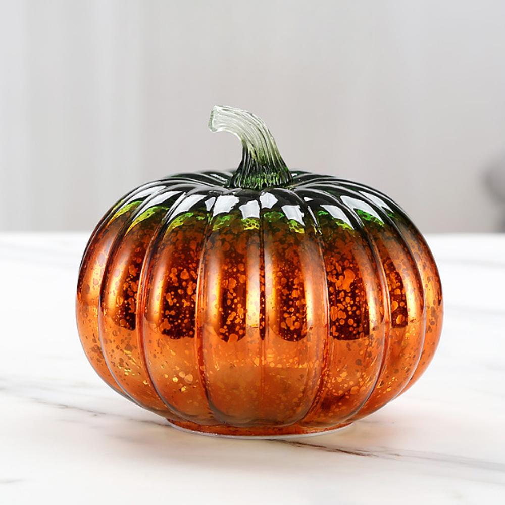 Halloween Decorations Glass LED Pumpkin Light