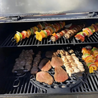 Stainless Steel BBQ Skewers Triple Grill Tool