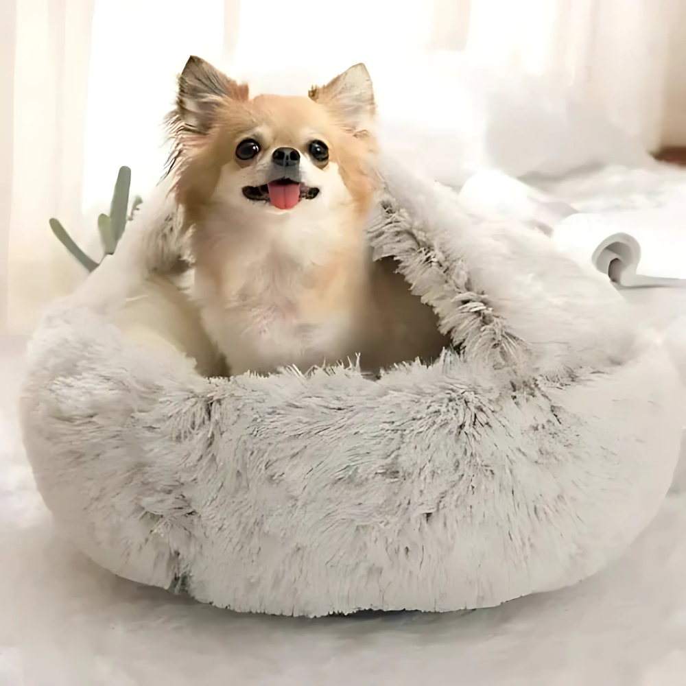 Dog Bed Soft Plush Cave House