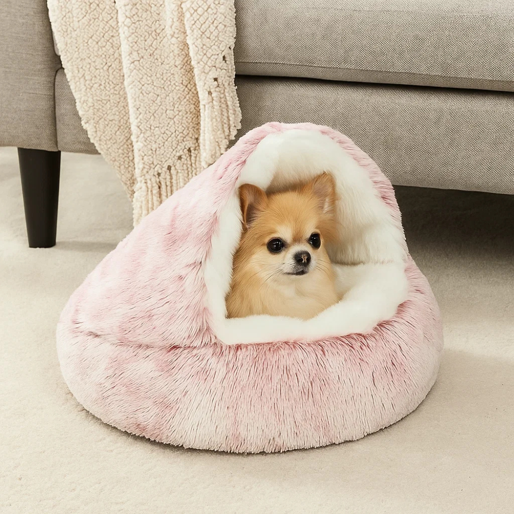 Dog Bed Soft Plush Cave House
