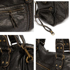 Luxury Black Leather Handbag