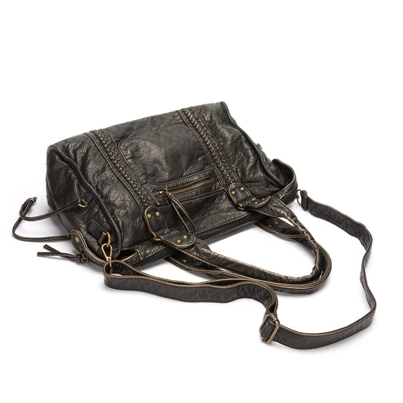 Luxury Black Leather Handbag