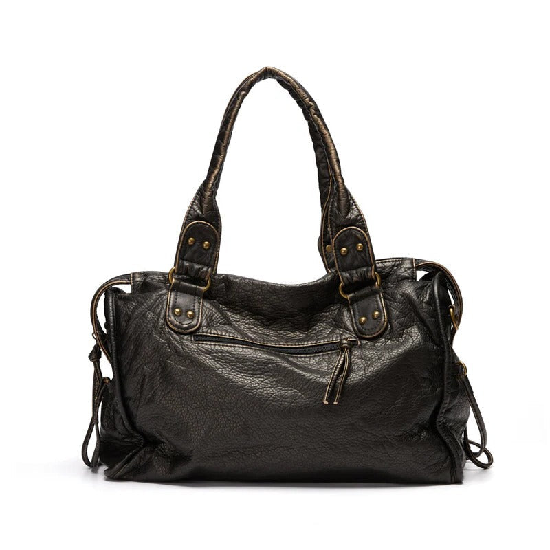 Luxury Black Leather Handbag