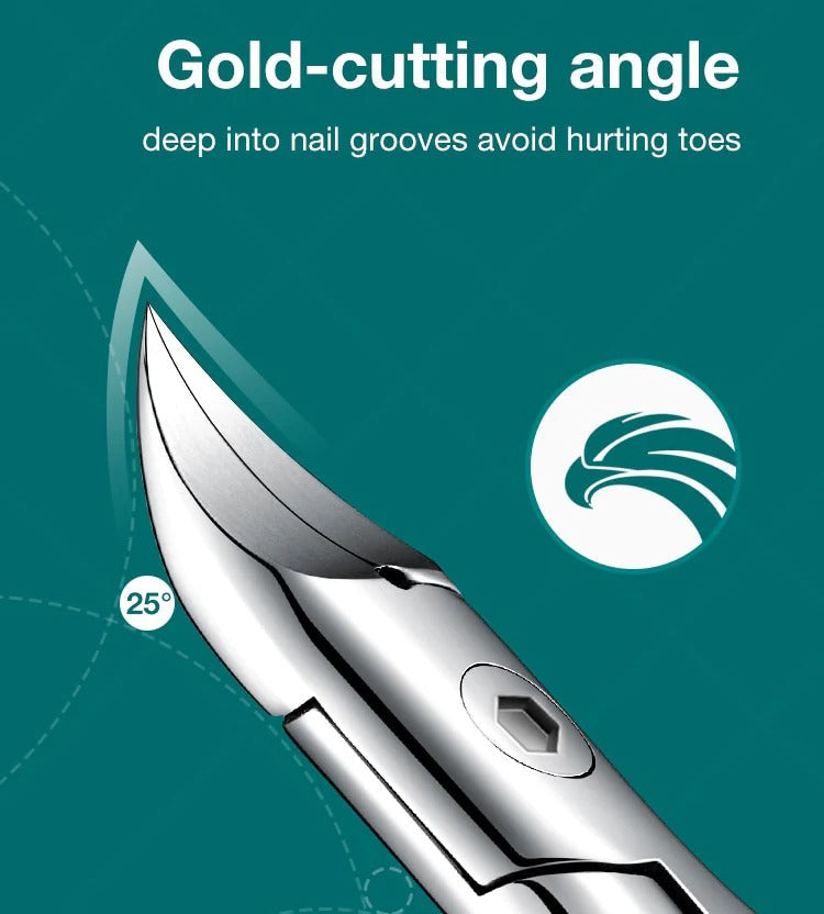 Senior Nail Clipper with Splash Guard – Ergonomic & Painless for Thick or Ingrown Toenails