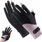 Womens Breathable UV Sun Protection Driving Gloves