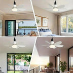 Ceiling Light Fan with LED, E27 Socket Mount with Remote Control