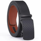 Men's Leather Belt with Automatic Buckle