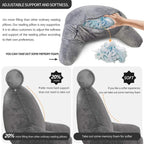 Upright Reading Pillow – Bed Rest Cushion with Arm Support