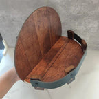 Rustic Whiskey Barrel Shelf – Bourbon Bottle Wall Display Rack
